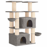 Albero per gatti con pali per graffiare in sisal 2 pz 147 cm