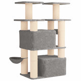 Albero per gatti con pali per graffiare in sisal 2 pz 147 cm