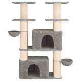 Albero per gatti con pali per graffiare in sisal 2 pz 147 cm