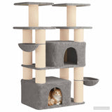 Albero per gatti con pali per graffiare in sisal 2 pz 147 cm