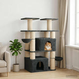 Albero per gatti con pali per graffiare in sisal 2 pz 147 cm