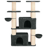 Albero per gatti con pali per graffiare in sisal 2 pz 147 cm
