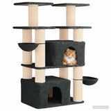 Albero per gatti con pali per graffiare in sisal 2 pz 147 cm