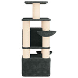 Albero per gatti con pali per graffiare in sisal 2 pz 147 cm