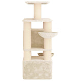 Albero per gatti con pali per graffiare in sisal 2 pz Crema