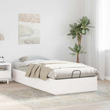 Letto ottomano Bianco 90 x 190 cm Legno di pino massiccio