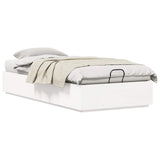 Letto ottomano Bianco 90 x 190 cm Legno di pino massiccio