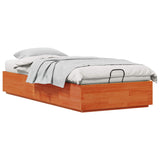 Letto ottomano Marrone Cera 90 x 190 cm Legno di pino massiccio