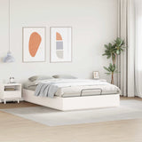 Letto ottomano Bianco 135 x 190 cm Legno di pino massiccio