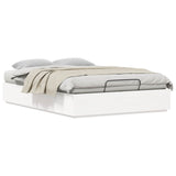 Letto ottomano Bianco 135 x 190 cm Legno di pino massiccio