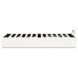 Letto ottomano Bianco 135 x 190 cm Legno di pino massiccio