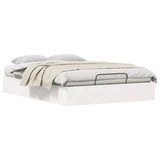 Telaio del Letto Ottomano con Ripostiglio Bianco 140 x 190 cm