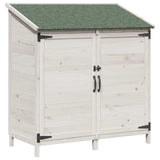 Capanno da Giardino con tetto Bianco 106,5 x 56 x 113,5 cm