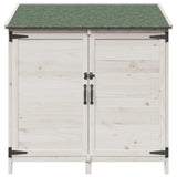 Capanno da Giardino con tetto Bianco 106,5 x 56 x 113,5 cm