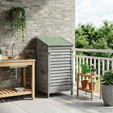 Capanno da Giardino con tetto Grigio 59 x 56 x 113,5 cm