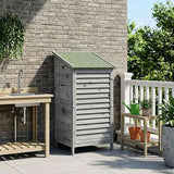 Capanno da Giardino con tetto Grigio 59 x 56 x 113,5 cm