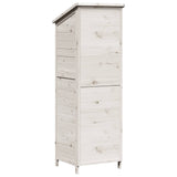 Capanno da Giardino con tetto Bianco 59 x 56 x 176 cm