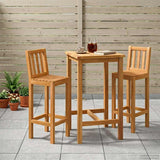 Set Bar da Esterno 3 pcs Non trattato Legno di teak solido