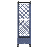Letto Rialzato con Griglia e Tetto Grigio 124 x 40 x 129 cm PP