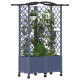 Letto Rialzato con Griglia e Tetto Grigio 122 x 40 x 144 cm PP