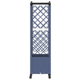 Letto Rialzato con Griglia e Tetto Grigio 122 x 40 x 144 cm PP
