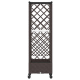 Letto Rialzato con Griglia e Tetto Marrone 122,5 x 40 x 127 cm