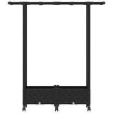 Letto Rialzato con Griglia e Tetto Nero 122,5 x 40 x 127 cm PP