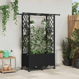 Letto Rialzato con Griglia e Tetto Nero 124,5 x 40 x 142 cm PP