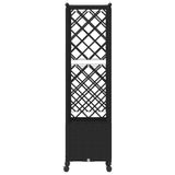 Letto Rialzato con Griglia e Tetto Nero 124,5 x 40 x 142 cm PP