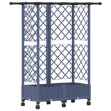 Letto Rialzato con Griglia e Tetto Grigio 124 x 40 x 127 cm PP