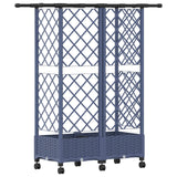 Letto Rialzato con Griglia e Tetto Grigio 124 x 40 x 127 cm PP
