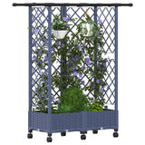 Letto Rialzato con Griglia e Tetto Grigio 124 x 40 x 127 cm PP