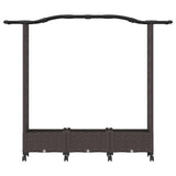 Letto rialzato con traliccio e ruote Marrone 169 x 40 x 129 cm