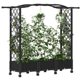 Letto Rialzato con Griglia e Tetto Nero 169 x 40 x 129 cm PP