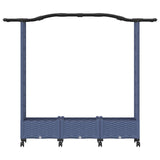 Letto Rialzato con Griglia e Tetto Grigio 169 x 40 x 129 cm PP