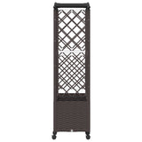 Letto Rialzato con Griglia e Tetto Marrone 164 x 40 x 144 cm PP