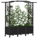 Letto Rialzato con Griglia e Tetto Nero 164 x 40 x 144 cm PP