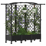 Letto Rialzato con Griglia e Tetto Nero 163 x 40 x 129 cm PP