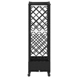 Letto Rialzato con Griglia e Tetto Nero 163 x 40 x 129 cm PP