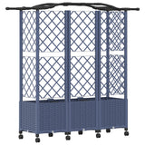 Letto Rialzato con Griglia e Tetto Grigio 163 x 40 x 144 cm PP