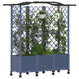 Letto Rialzato con Griglia e Tetto Grigio 163 x 40 x 144 cm PP