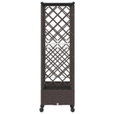 Letto Rialzato con Griglia e Tetto Marrone 164 x 40 x 127 cm PP