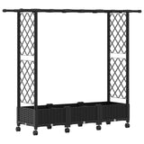 Letto Rialzato con Griglia e Tetto Nero 164 x 40 x 127 cm PP