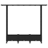 Letto Rialzato con Griglia e Tetto Nero 164 x 40 x 127 cm PP