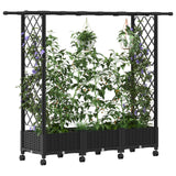 Letto Rialzato con Griglia e Tetto Nero 164 x 40 x 127 cm PP