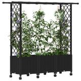 Letto Rialzato con Griglia e Tetto Nero 162,5 x 40 x 142 cm PP