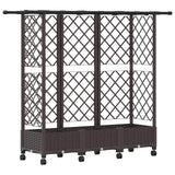 Letto Rialzato con Griglia e Tetto Marrone 164 x 40 x 127 cm PP
