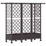 Letto Rialzato con Griglia e Tetto Marrone 164 x 40 x 127 cm PP