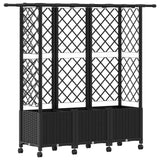 Letto Rialzato con Griglia e Tetto Nero 163,5 x 40 x 142 cm PP