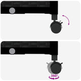 Letto Rialzato con Griglia e Tetto Nero 163,5 x 40 x 142 cm PP